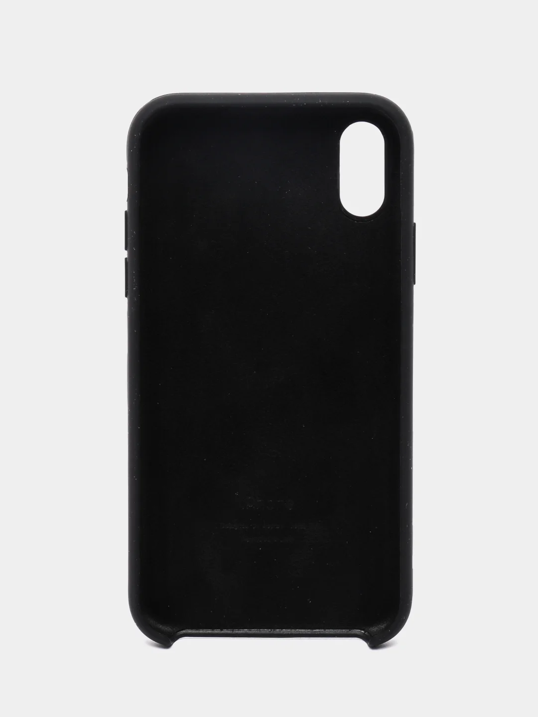 Черный чехол силиконовый Silicone Case iPhone XR, открытый низ