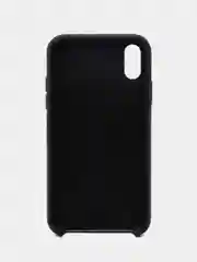 Черный чехол силиконовый Silicone Case iPhone XR, открытый низ