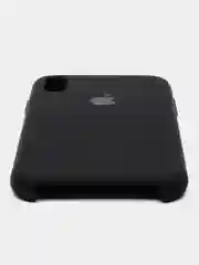 Черный чехол силиконовый Silicone Case iPhone XR, открытый низ