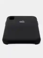 Черный чехол силиконовый Silicone Case iPhone XR, открытый низ