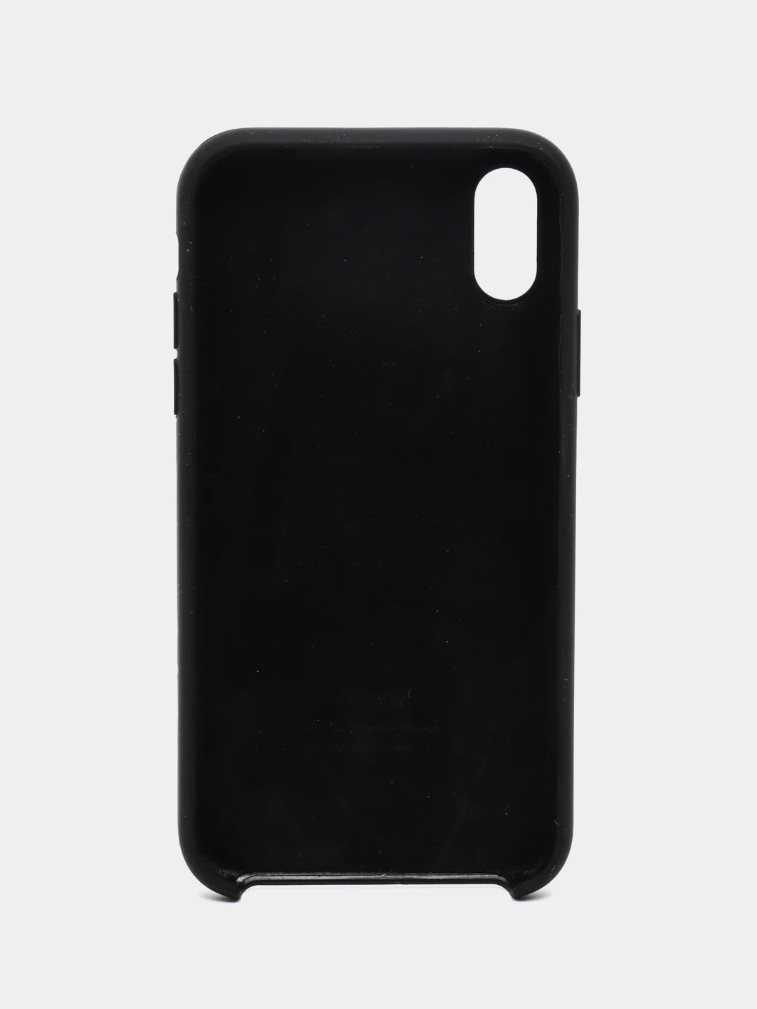 Черный чехол силиконовый Silicone Case iPhone XR, открытый низ
