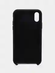 Черный чехол силиконовый Silicone Case iPhone XR, открытый низ