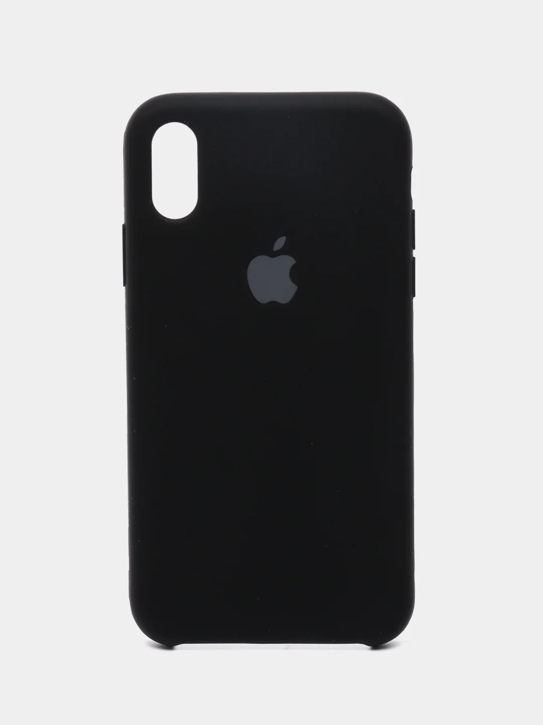Черный чехол силиконовый Silicone Case iPhone XR, открытый низ