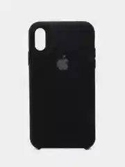 Черный чехол силиконовый Silicone Case iPhone XR, открытый низ