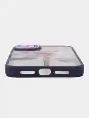 Фиолетовый чехол для айфон (iPhone) 11 12 13 14 15 Pro Max с защитой камеры