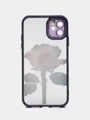 Фиолетовый чехол для айфон (iPhone) 11 12 13 14 15 Pro Max с защитой камеры