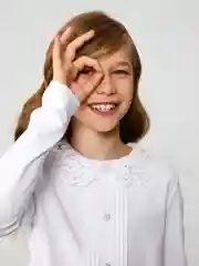 Блузка детская ACOOLA Esma для девочек, белый