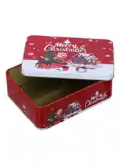 Шкатулка жестяная новогодняя, 12x9x4 см, 6 дизайнов