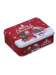 Шкатулка жестяная новогодняя, 12x9x4 см, 6 дизайнов