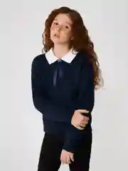 Джемпер детский ACOOLA Sandra, для девочек, темно-синий