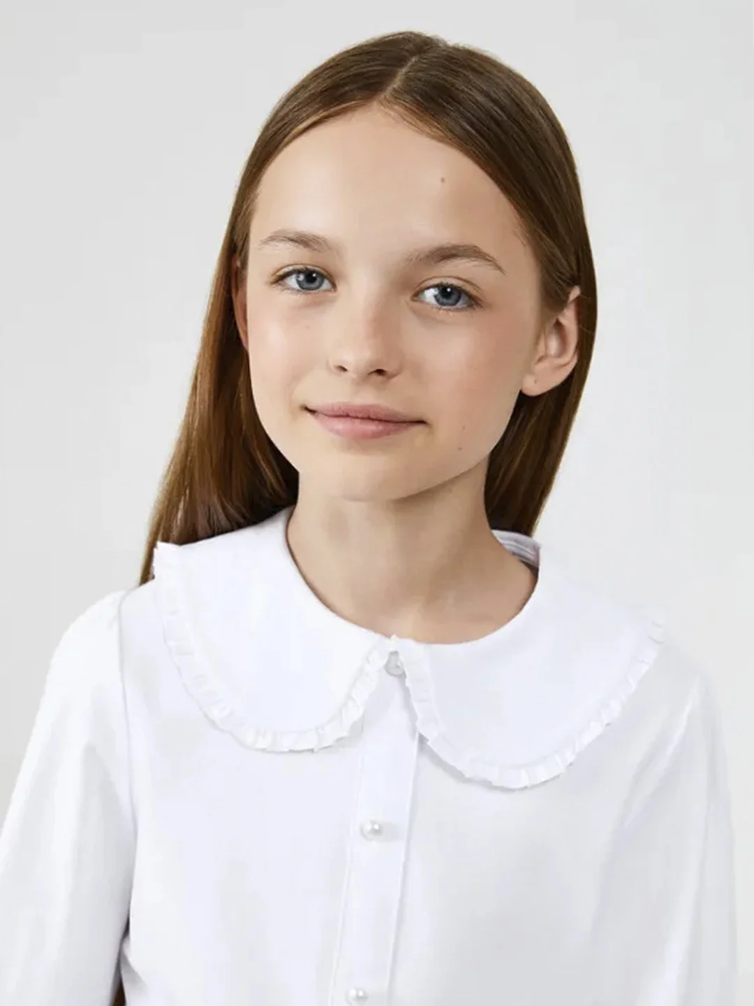 Блузка детская для девочек ACOOLA Roberta, белый, хлопок