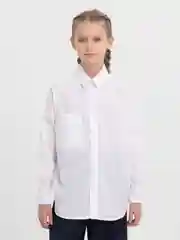 Блузка для девочки школьная, хлопковая рубашка, оверсайз