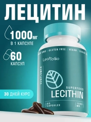 БАД к пище LeafToGo Лецитин, подсолнечный, 60 капсул