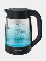 Чайник электрический Starwind SKG4030, корпус из стекла, 1.7 л, 2200 Вт