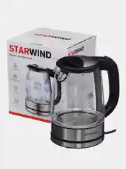 Чайник электрический Starwind SKG5210, корпус из стекла, 1.7 л, 2200 Вт