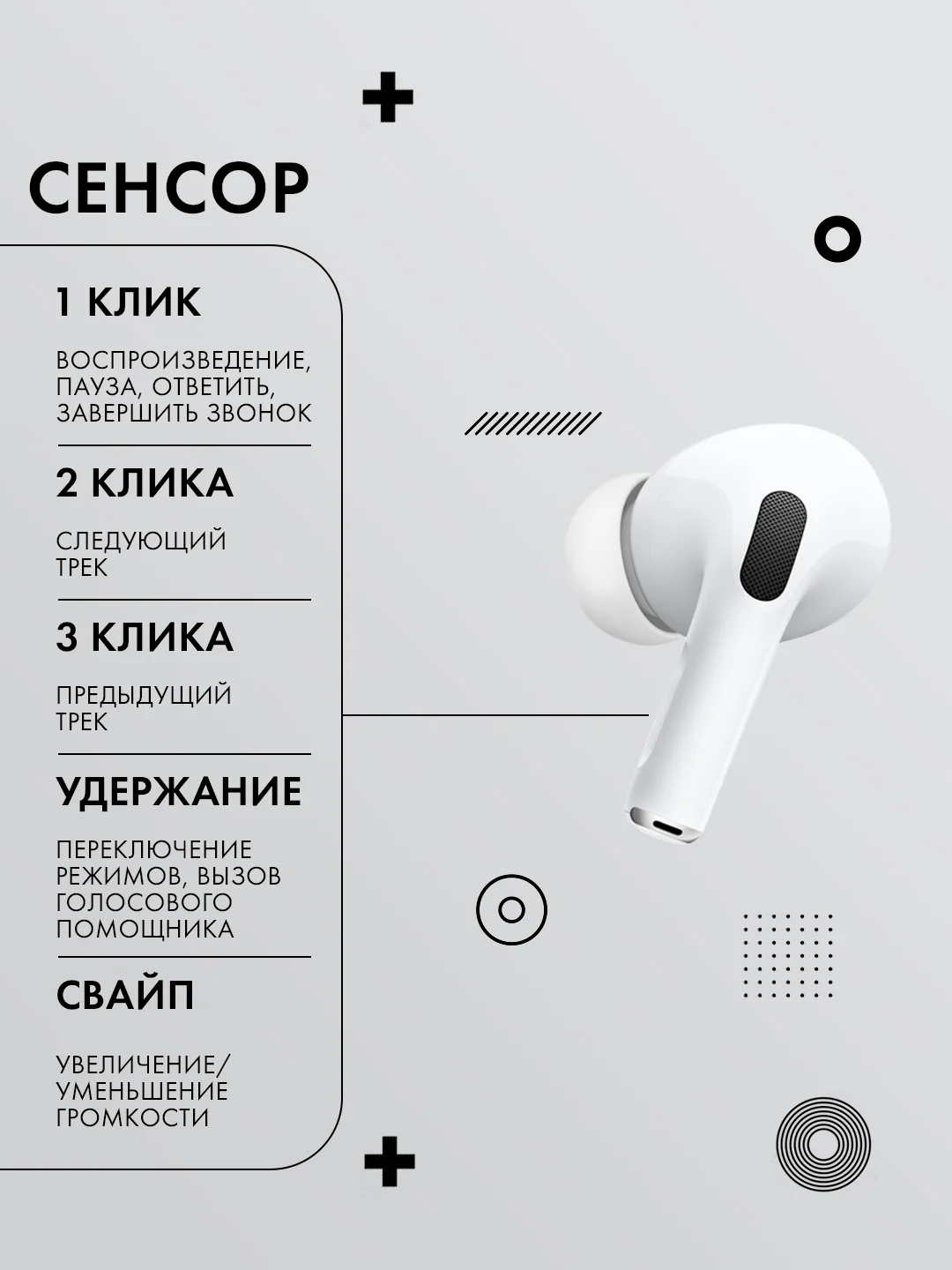 Наушники беспроводные A.PODS PRO 2 с шумоподавлением спортивные