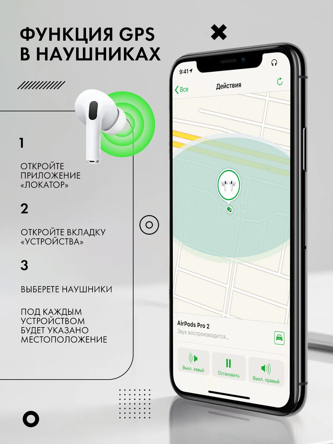 Наушники беспроводные A.PODS PRO 2 с шумоподавлением спортивные