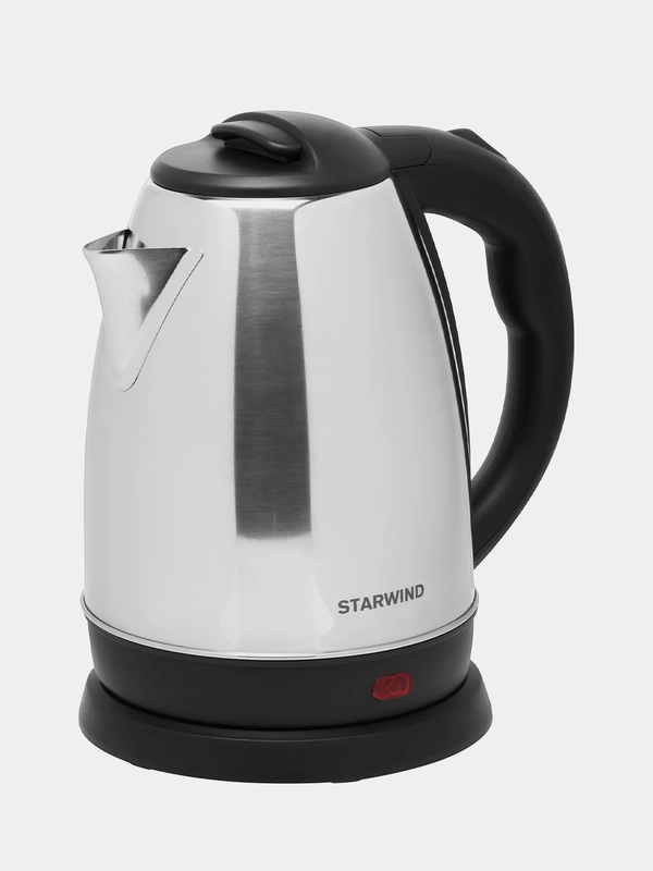 Чайник Starwind SKS1053 серебристый/черный, 1.8 л, 1500 Вт