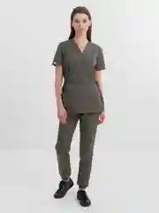 Зелёный хаки медицинский костюм, женский
