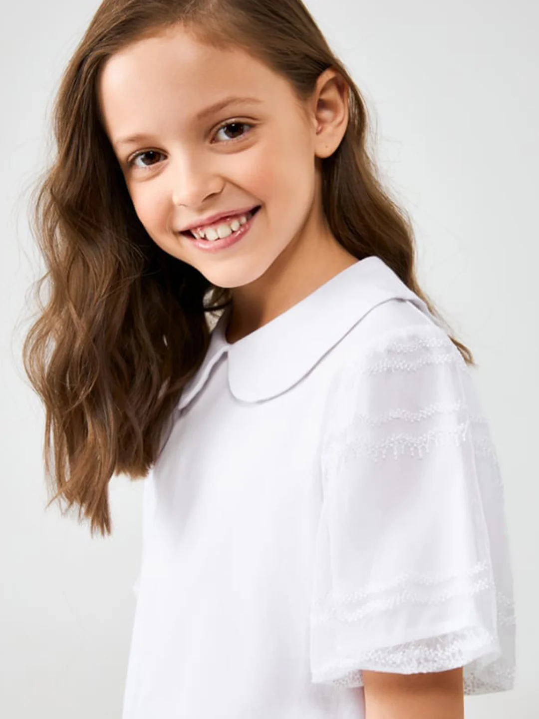 Блузка детская ACOOLA Lucia, для девочек, белый