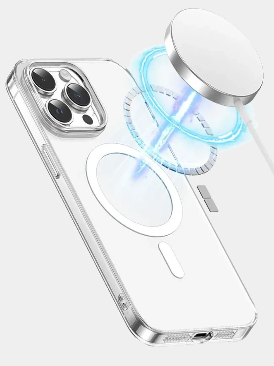 Чехол для iPhone Keephone on-Yellowing с Mag Safe, Прозрачный чехол айфон