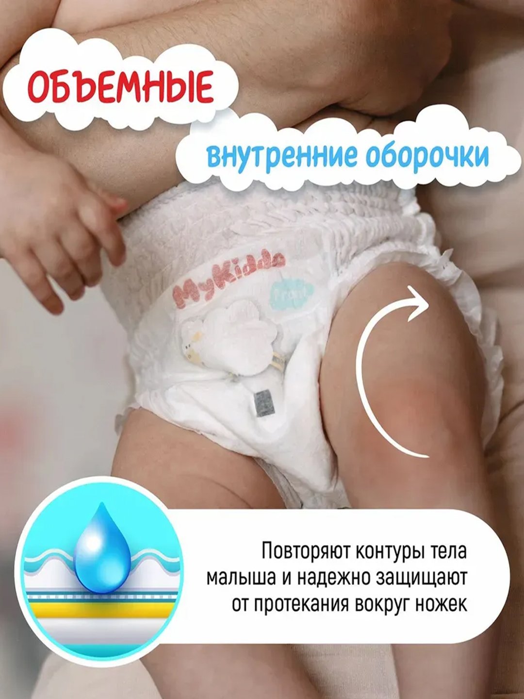 Подгузники-трусики MyKiddo Elite Kids XL, для детей, ультратонкие, 12-20 кг, 34 штуки