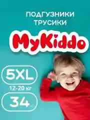 Подгузники-трусики для детей MyKiddo Classic, XL, 12-20 кг, 34 штуки