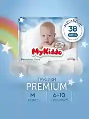 Подгузники-трусики MyKiddo Premium, для детей, M, 6-10 кг, 38 штук