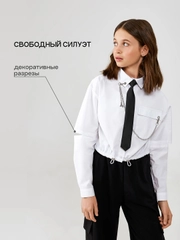 Блузка детская ACOOLA Fizra, для девочек, белый