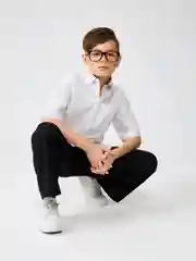Рубашка детская для мальчиков ACOOLA Mefody, хлопок, белый