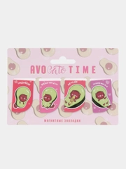 Магнитные закладки AVOcato TIME на открытке, 4 шт
