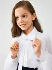 Блузка детская для девочек ACOOLA Anetta, белый, хлопок