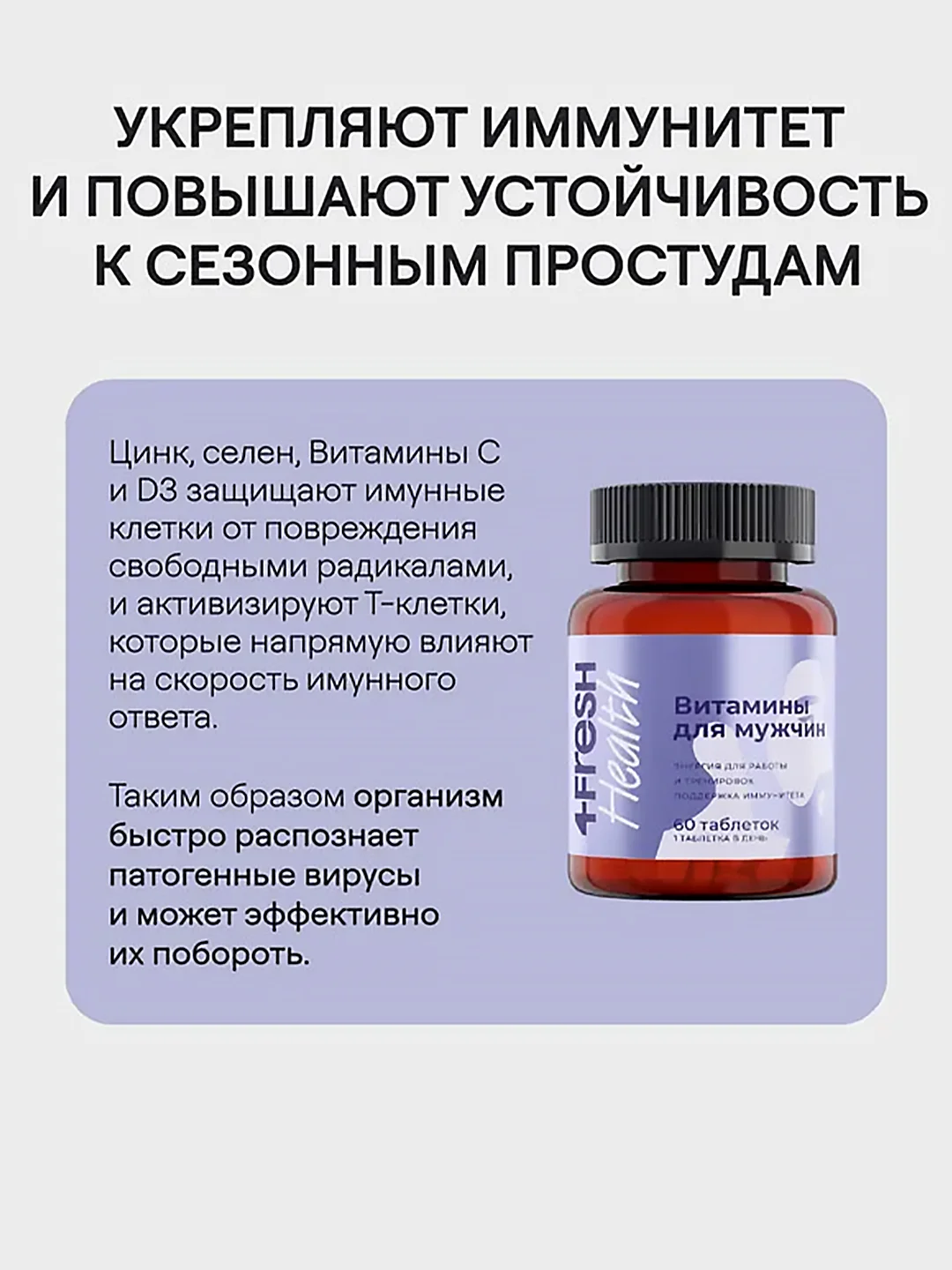 Комплекс витаминов для мужчин 4fresh, 90 штук