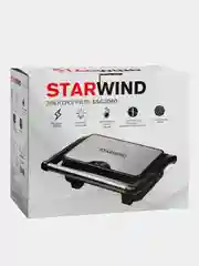 Электрогриль Starwind SSG2040, 1500Вт, серебристый/черный
