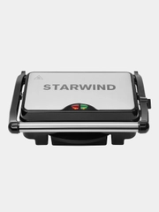Электрогриль Starwind SSG2040, 1500Вт, серебристый/черный