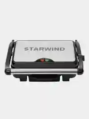 Электрогриль Starwind SSG2040, 1500Вт, серебристый/черный