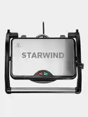 Электрогриль Starwind SSG2040, 1500Вт, серебристый/черный