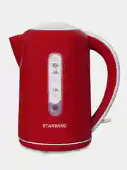 Чайник Starwind SKG1021, 1.7л, 2200Вт, красный/серый