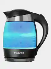 Чайник Starwind SKG2218, 1.8л, 2200Вт, голубой/черный
