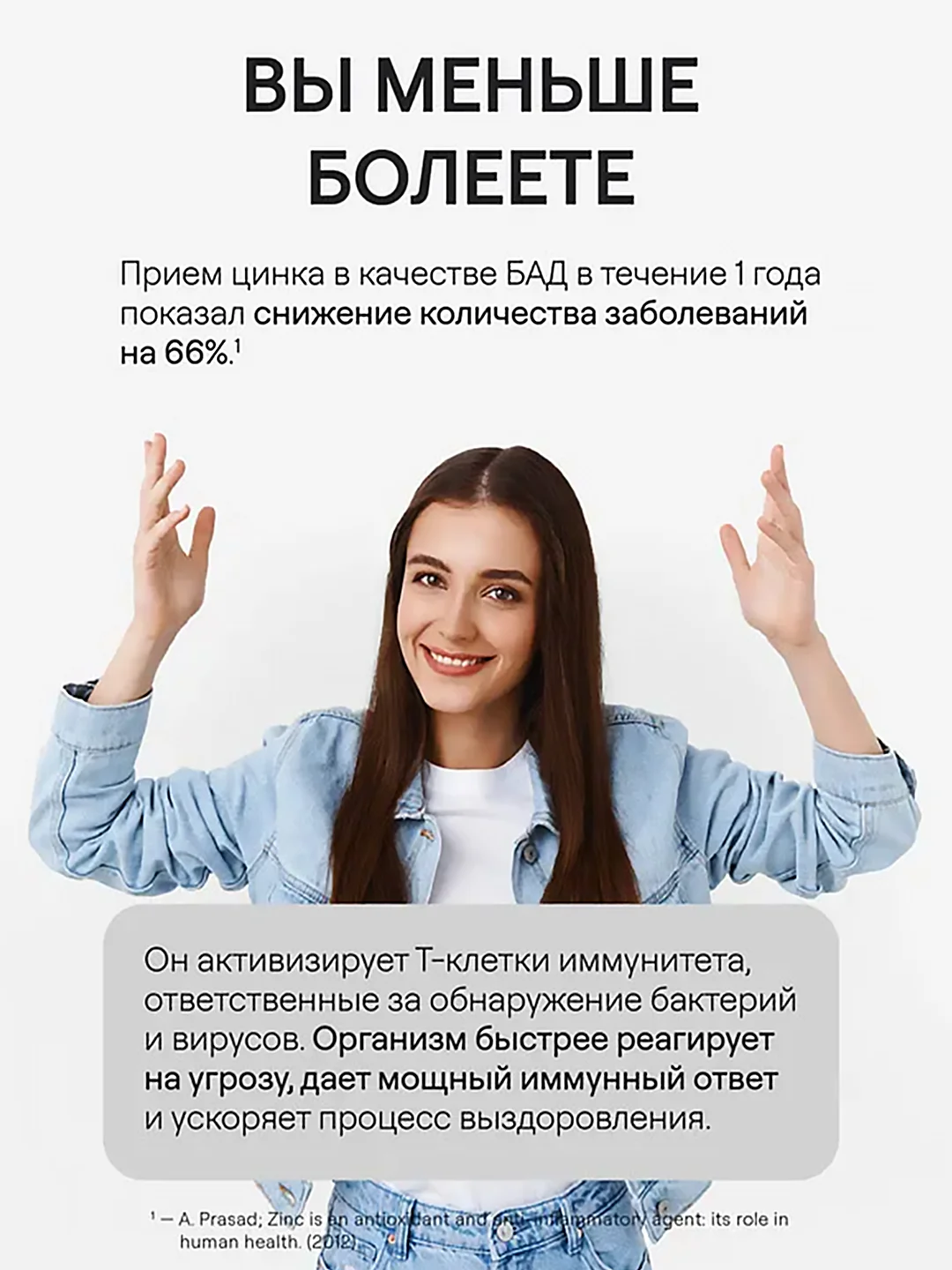 БАД к пище 4fresh Цинк, хелат, 90 таблеток
