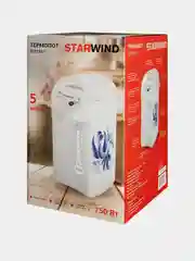 Термопот Starwind STP2851, 5л, 750Вт, белый/голубой