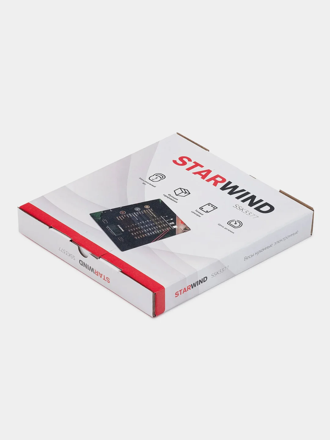 Весы кухонные электронные Starwind SSK3377, стекло, до 5 кг