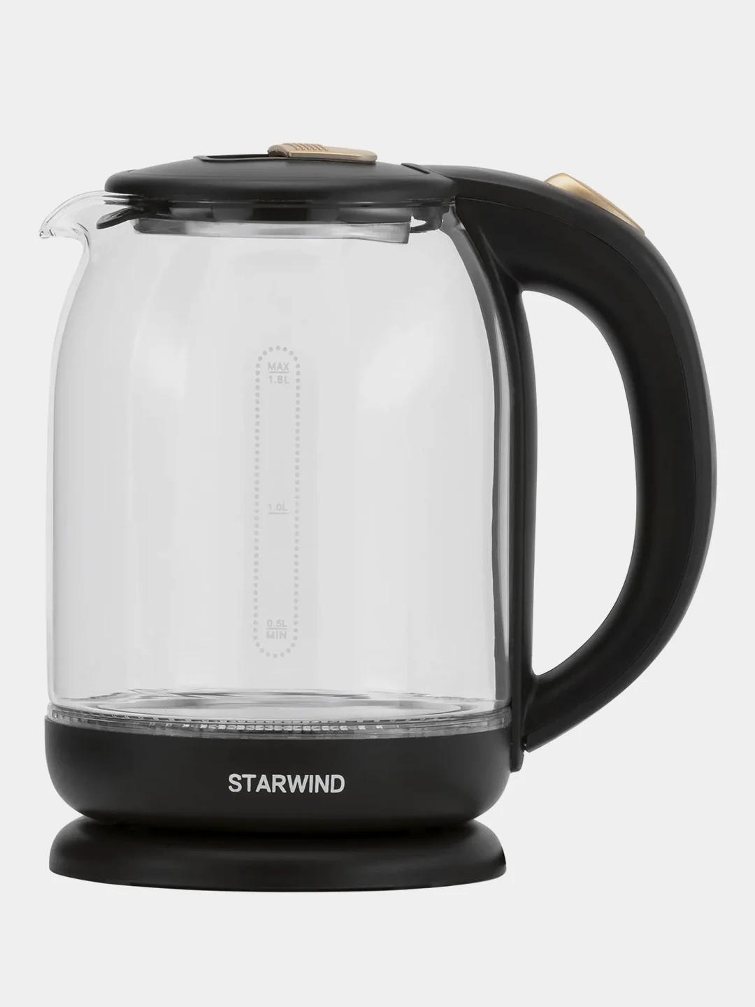 Чайник Starwind SKG1052, 1.8 л, 1500 Вт, корпус из стекла