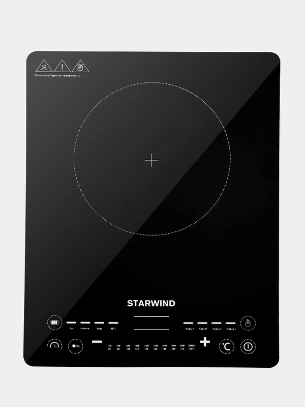 Плита индукционная Starwind STI-1001, черный, стеклокерамика, настольная