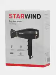 Фен Starwind SHD 6063, 2200 Вт, черный/хром