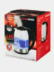 Чайник Starwind SKG2051, 1.8л, 1800Вт, черный/серебристый