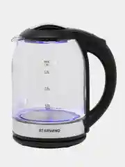 Чайник Starwind SKG2051, 1.8л, 1800Вт, черный/серебристый