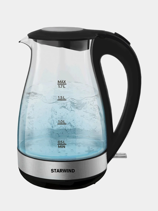 Чайник Starwind SKP3039, 1.7л, 2200Вт, черный