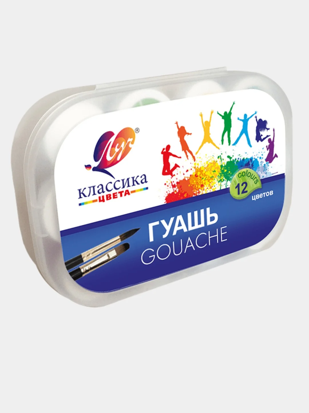 Белый гуашь Луч "Классика" 6, 9, 12,16, 24цв. баночки 20мл
