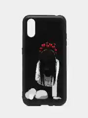 Чехол силиконовый Samsung A01 с рисунком девушка